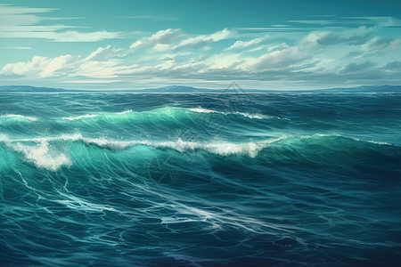 海浪背景海面冲浪高清图片