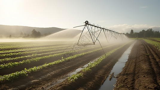 田地自动灌溉机图片