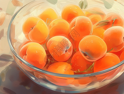 新鲜的杏子图片