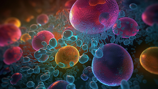 多彩的微观细胞图片