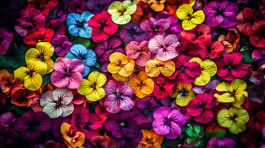 多彩色的花朵高清图片