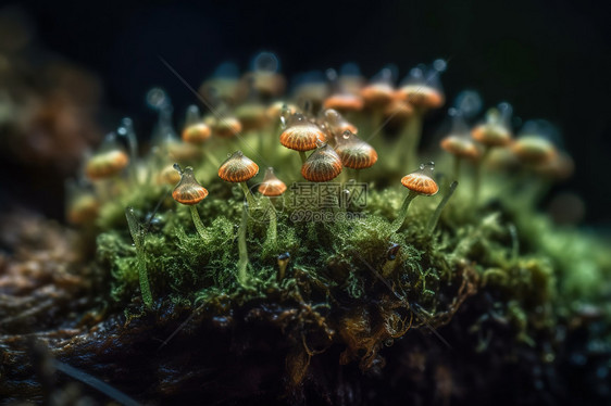 微距3D苔菇图片