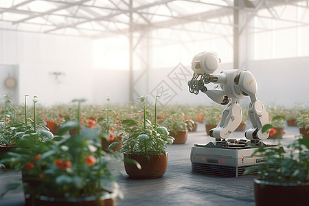 机器人检测蔬菜场景图片