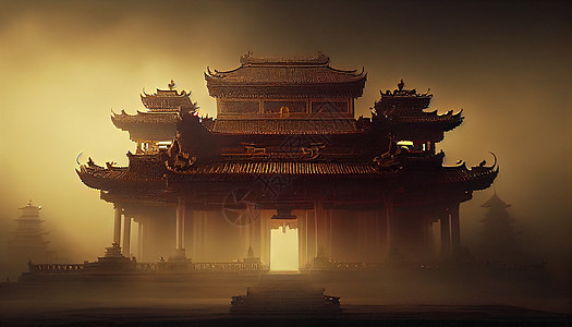 中式宏伟建筑图片