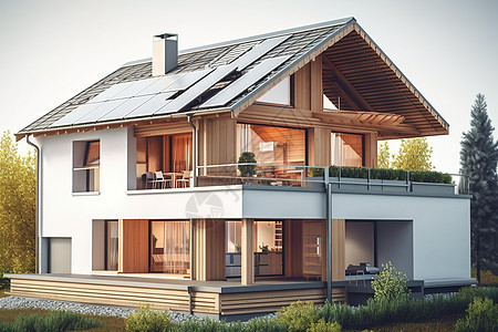 房子的可再生能源背景图片