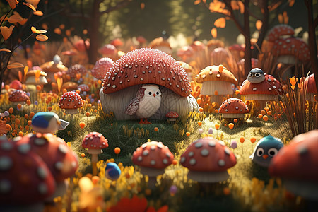 秋季蘑菇图片