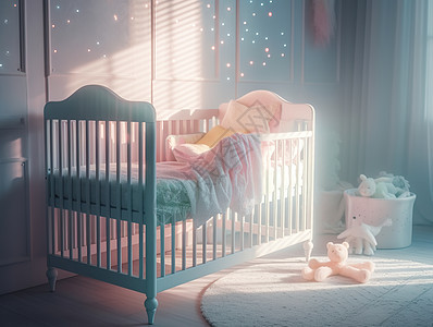 温馨可爱的婴儿床图片