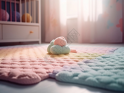 婴儿房里的地毯图片