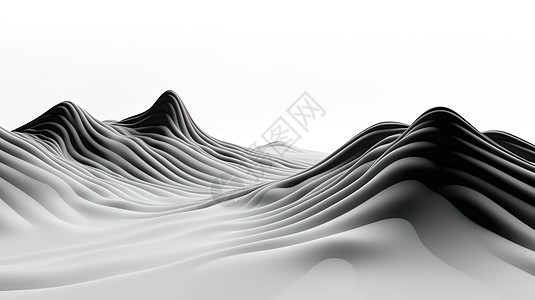 3D抽象山脉图片