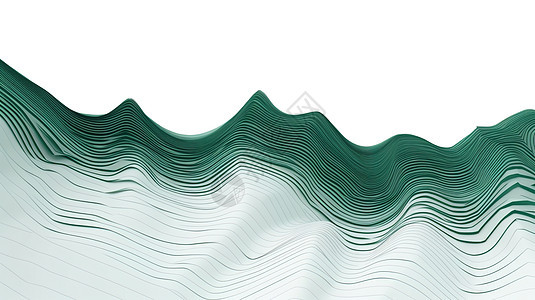 3D绿色山脉模型图片