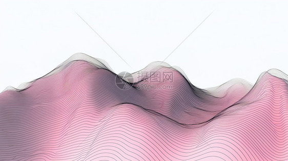 粉色山脉模型图片