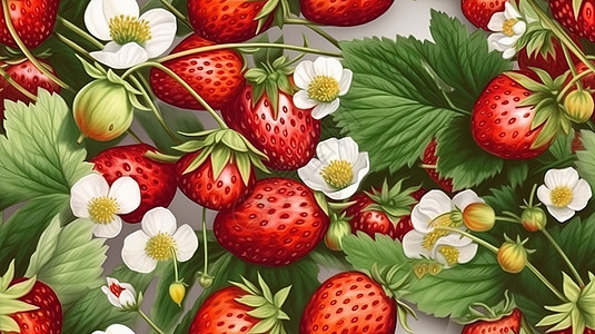 草莓图案背景图片