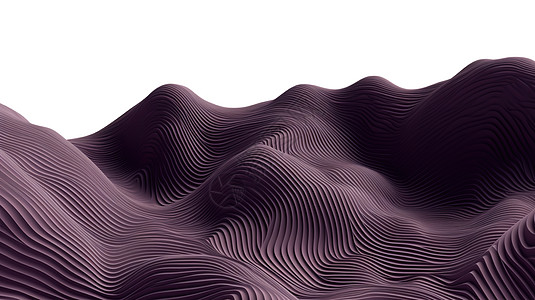 褐色波浪线条山脉模型图图片