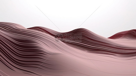 3D褐色山脉模型图片