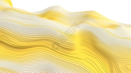 黄色3D山脉模型图图片