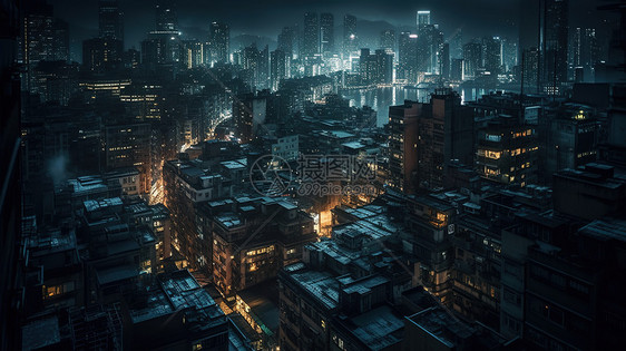 城市的夜景图片