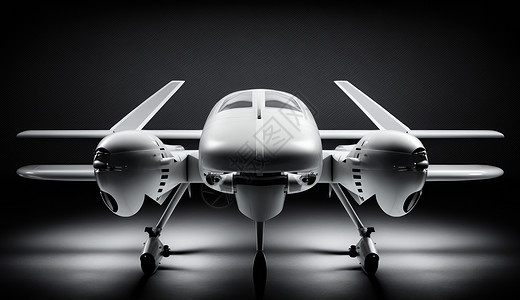 高科技白色无人机模型图片