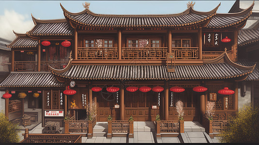 中国古代酒楼图片