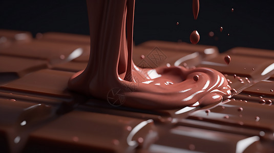 丝滑的巧克力背景图片