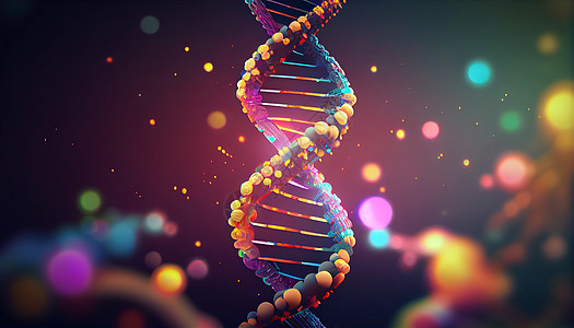 基因插画医药DNA细胞手绘设计图片