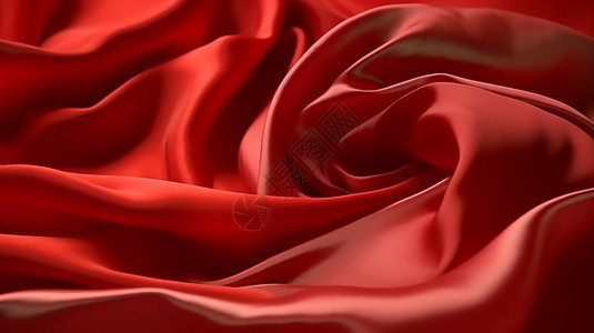 红色柔软丝绸极简背景图片