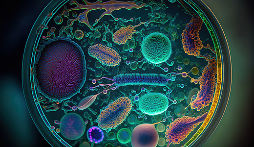 抽象微观真菌病毒场景图片