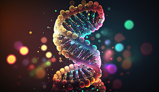 多彩的DNA背景图片