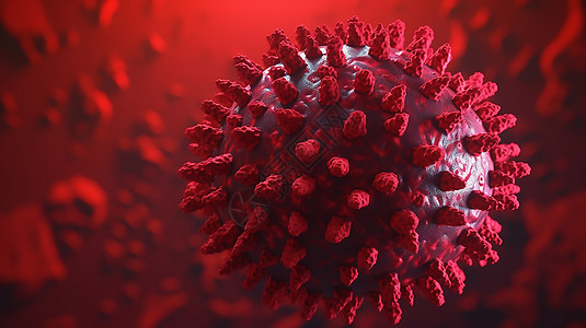红色病毒背景图片