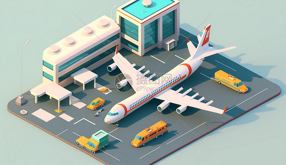 机场模型图片