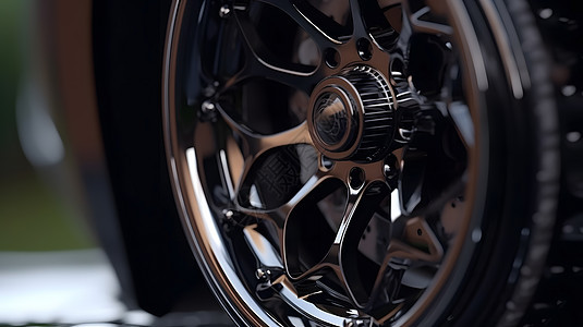 黑色金属质感轮胎背景图片