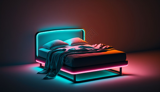 现代时尚感的床图片