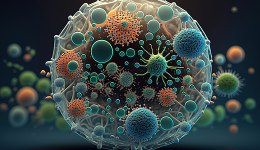 透明胶质细菌族群图片