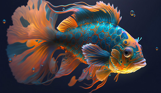 彩色的热带鱼背景图片