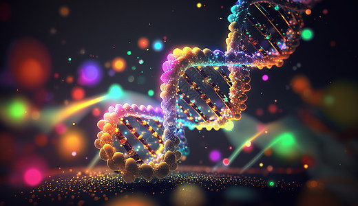 彩色钻石DNA模型图片