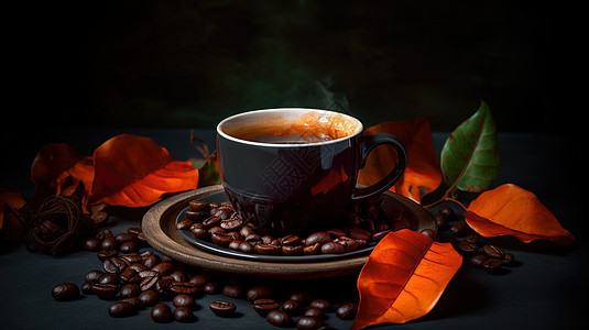 高级高端咖啡豆咖啡商业图片