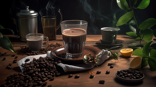 咖啡豆咖啡饮料商业图片