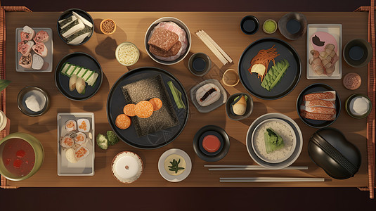 美味的日式餐饮食物图片