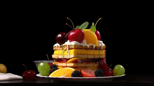高端水果甜点蛋糕食物图片