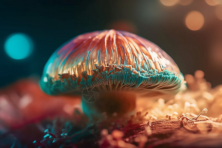 梦幻炫彩的蘑菇图片