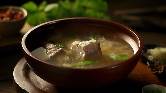美味的中式餐饮营养汤食物图片