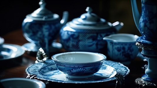 中式陶瓷餐具图片