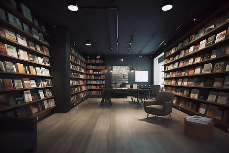 舒适环境的书店设计图片