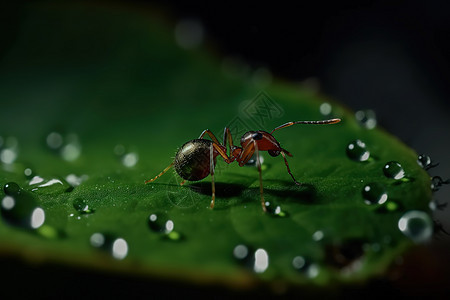 超高清的蚂蚁微距特写背景图片