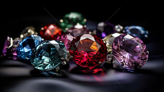彩色的水晶钻石图片