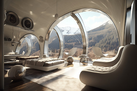 泡沫型公寓未来主义设计概念图图片