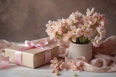 节日氛围粉色系花朵图片