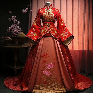 中式嫁衣传统服饰图片