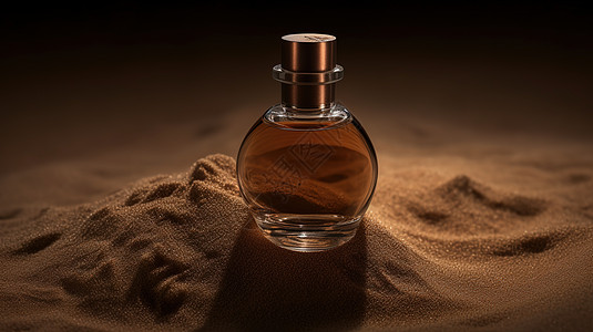 沙漠中的香水瓶图片