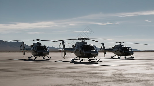 在停机坪上的直升机图片