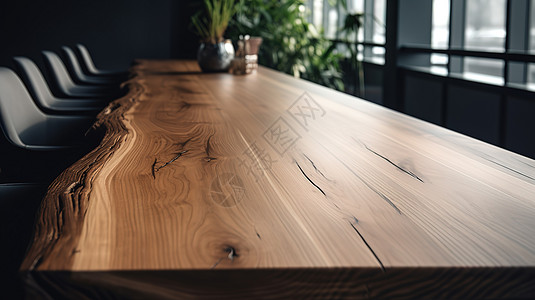 桌子木纹办公室木桌木制品高清图插画